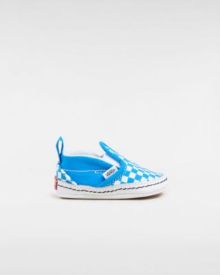 Vans Zapatos Slip-on Crib Bebé (0-1 Años) (color Theory Checkerboard Brilliant Blue) Infant Blanco