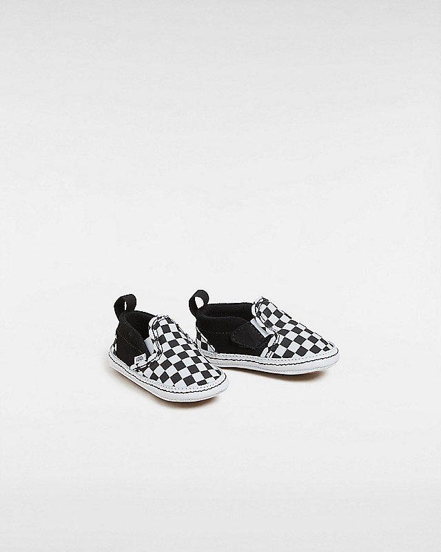 Infant Checkerboard Slip-On Hook And Loop Crib Shoes (0-1 year) 2