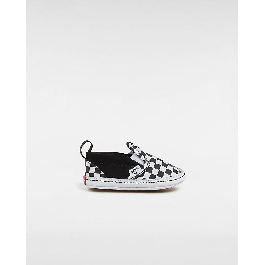 vans chaussures à scratch bébé slip-on crib (0-1 an) ((checker) black/true white) infant noir, taille 16