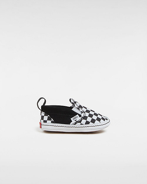 Vans Checker Slip-on Crib Babyschoenen Met Klittenband (0-1 Jaar) ((checker) Black) Infant Zwart