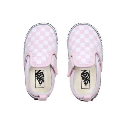 Pink checkered best sale vans for kids