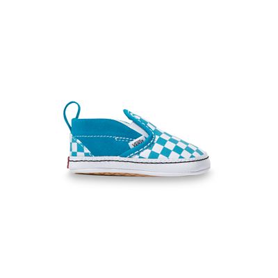 vans checkerboard infant slip on crib shoes