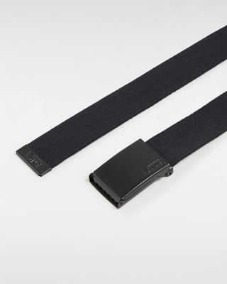 Vans black hot sale and white belt