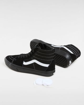 Vans black canvas high sales tops