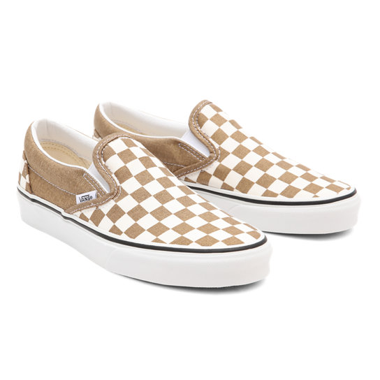 Checkerboard Classic Slip-On Shoes | Brown | Vans