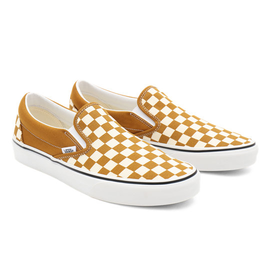 Checkerboard Classic Slip-On Shoes | Brown |