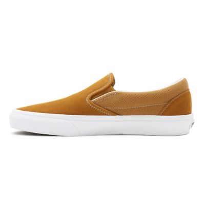 Tan fuzzy best sale slip on vans