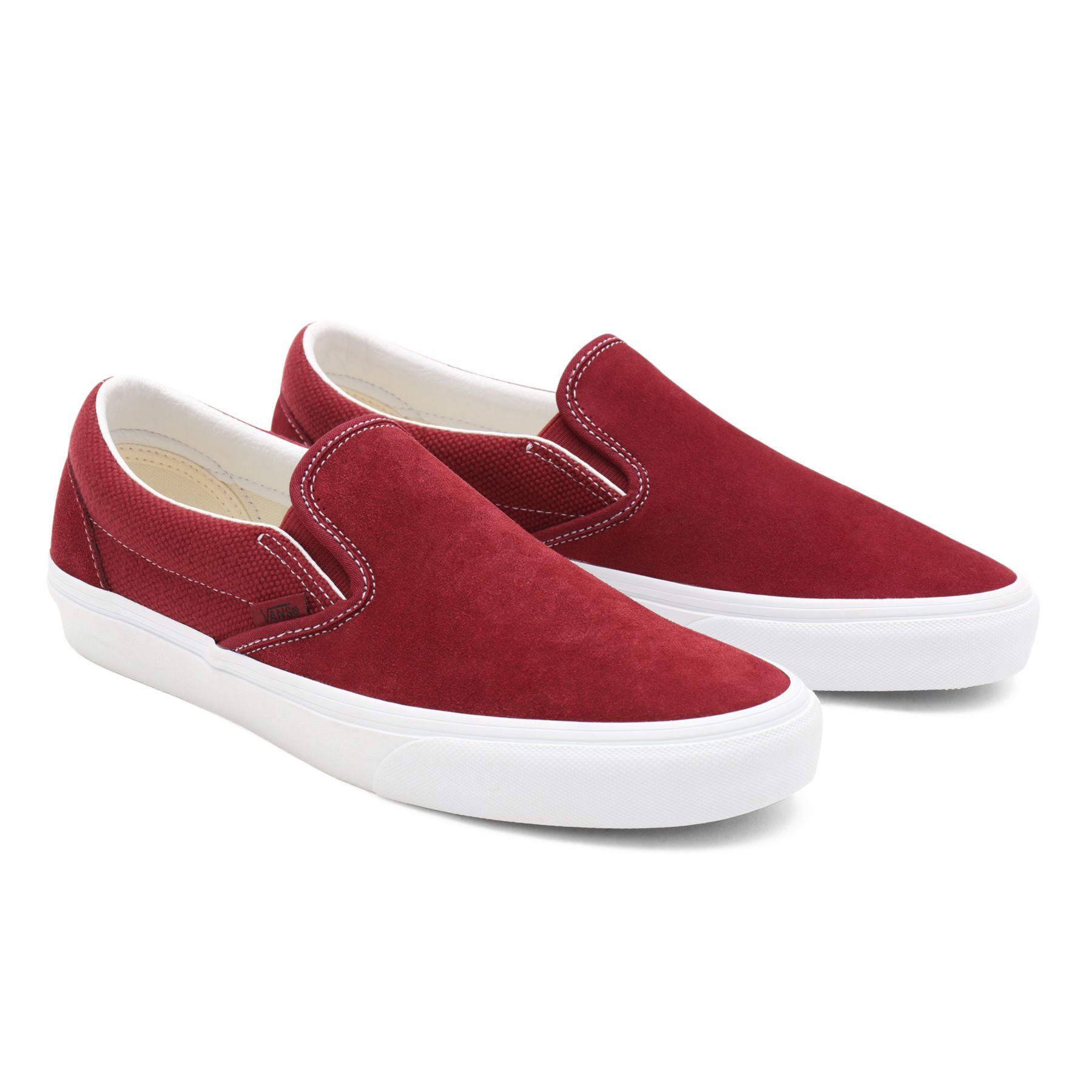 Little burgundy outlet vans slip ons