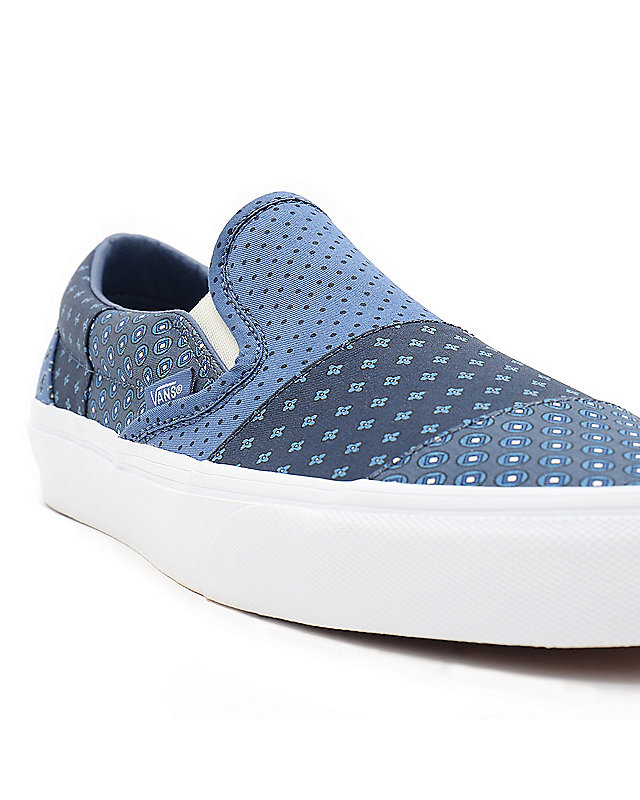 Tie Print Patchwork Classic Slip-On Shoes 8