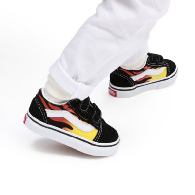 Vans kids outlet flame