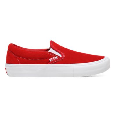 red slipon vans