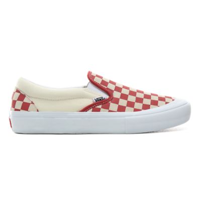 vans checkerboard shoes red