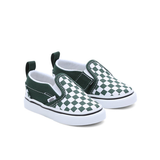 Checkerboard Slip-On Schoenen met klittenband voor peuters (1-4 jaar) | Vans