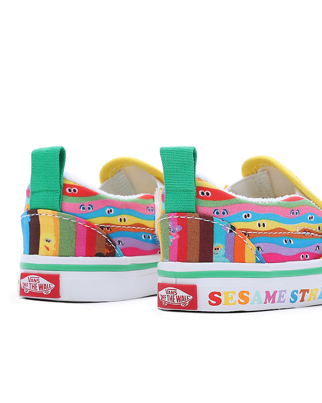 Zapatillas de bebé Slip-On Vans x Sesame Street con cierre autoadherente (1-4 años)