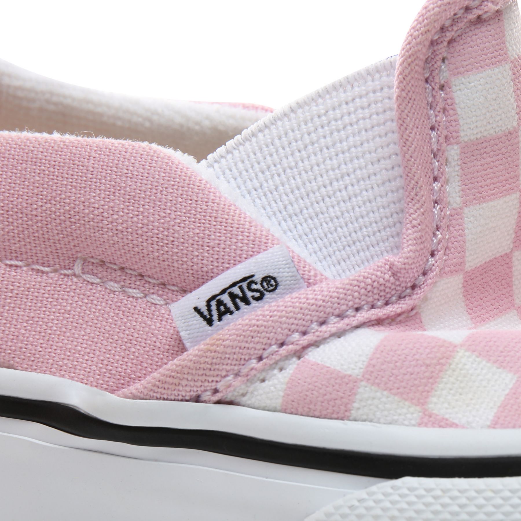 Vans checkered pink and on sale white