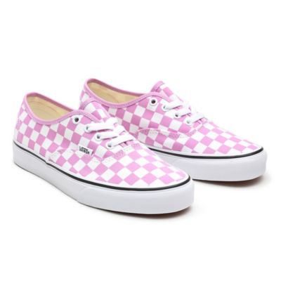 pink vans checkerboard shoes