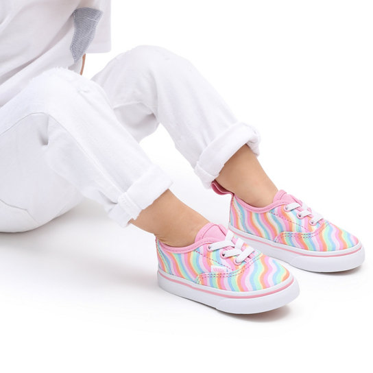 Zapatillas de bebé Wavy Rainbow Authentic con cordones elásticos (1-4 años) | Vans