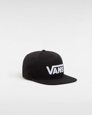 Vans Drop V Snapback Hat (black-white) Unisex White