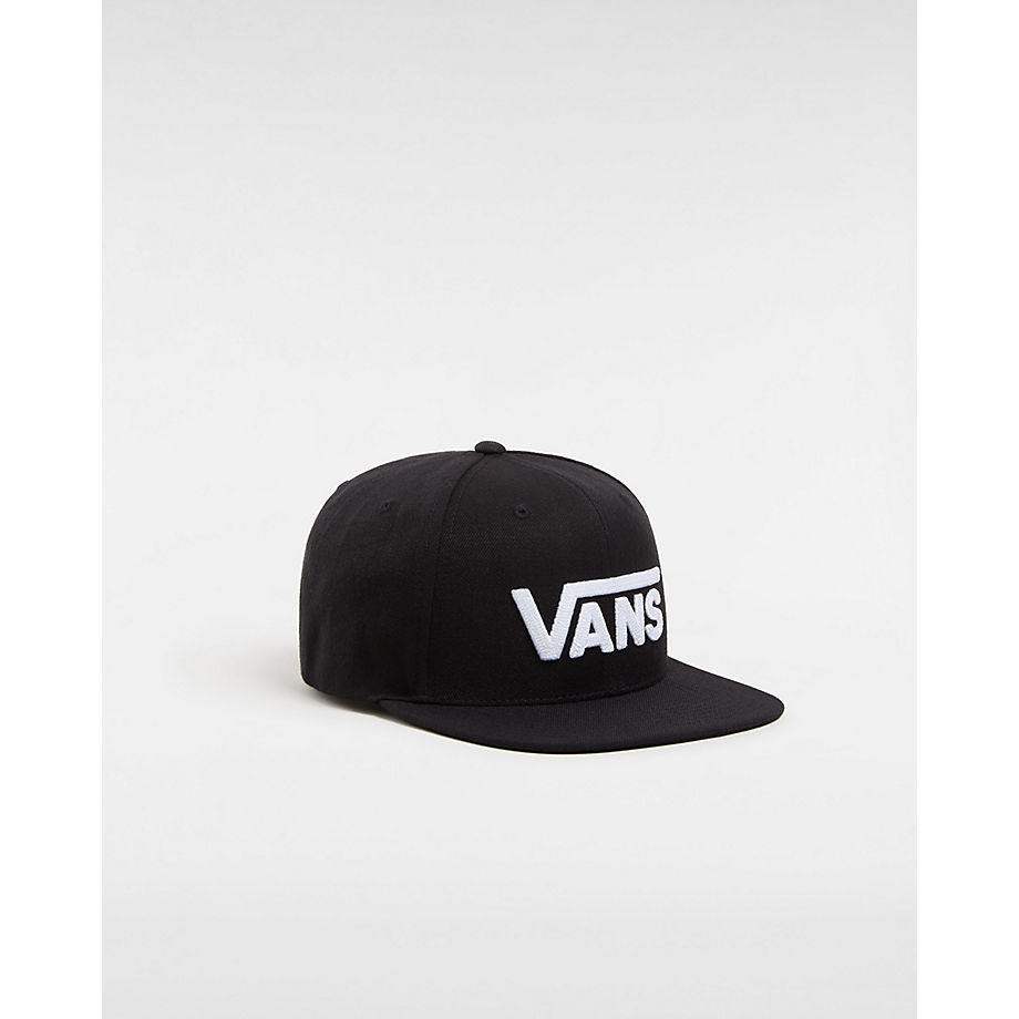Vans Drop V Snapback Hat (black-white) Men White