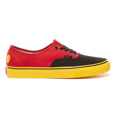 red and black mickey mouse vans