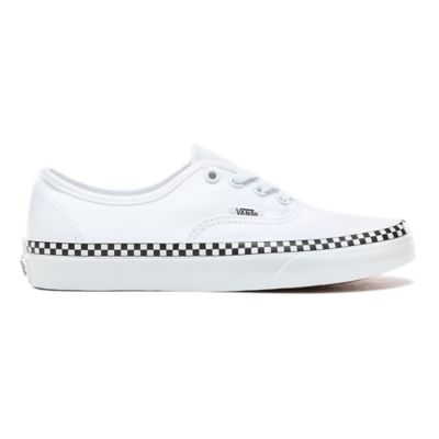 vans authentic checkerboard foxing white skate shoes