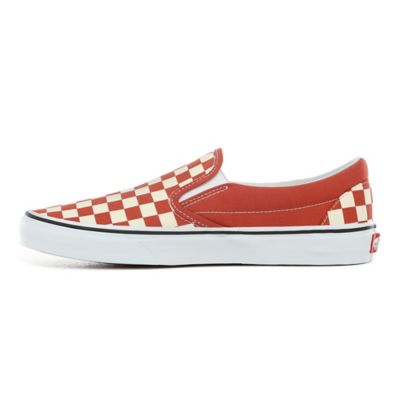 Checkerboard Classic Slip-On Shoes | Red | Vans