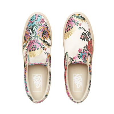 Festival satin clearance slip on vans