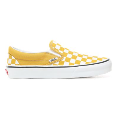 vans yellow checkered shoes