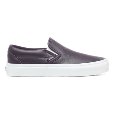 Leather Classic Slip-On Shoes | Purple | Vans