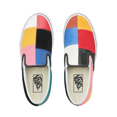 Vans patchwork best sale slip ons