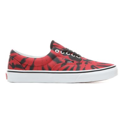 vans era tie dye tango red