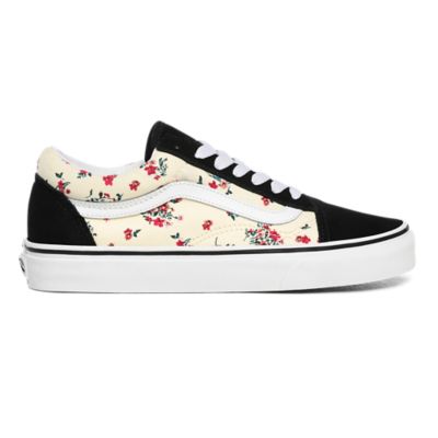 Vag Tangle skrivestil Ditsy Floral Old Skool Shoes | White | Vans