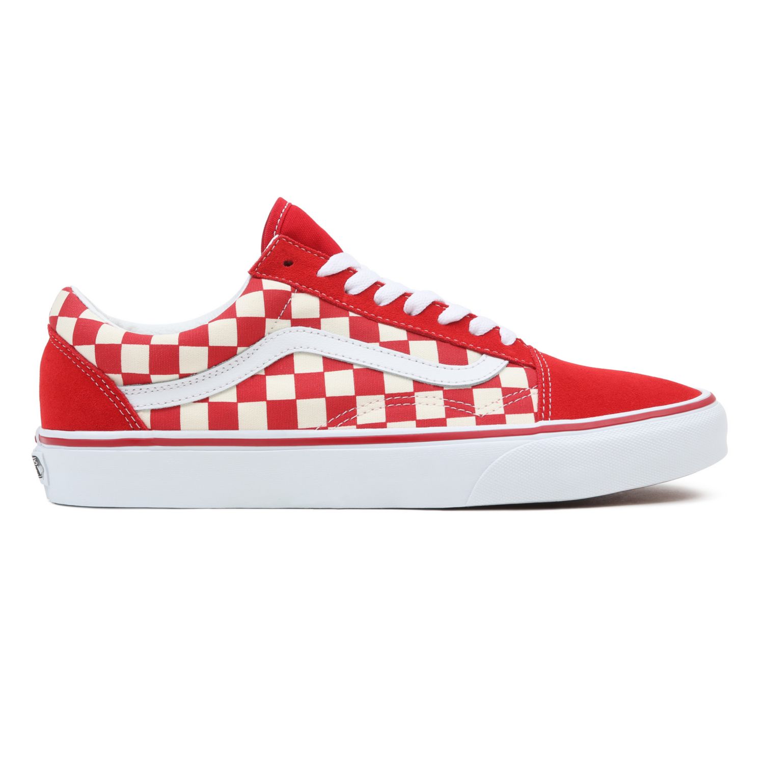 Vans old skool deals white red line