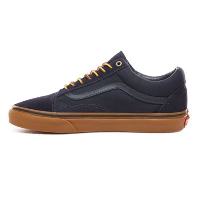 Blue vans hotsell brown sole