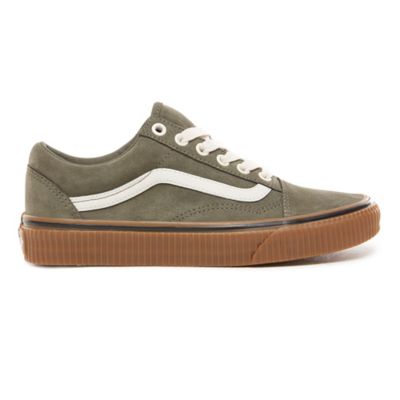 vans verdes suela marron