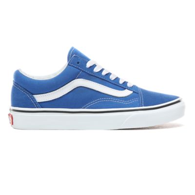 blue and silver vans