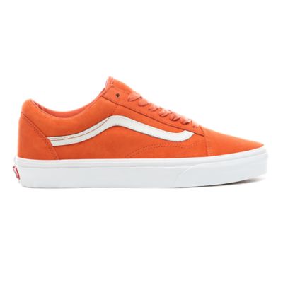 vans old skool orange suede