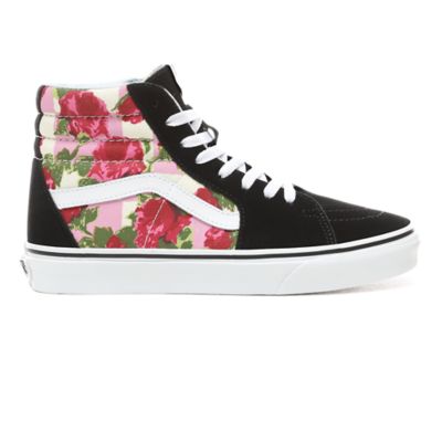 checkered floral sk8 hi vans