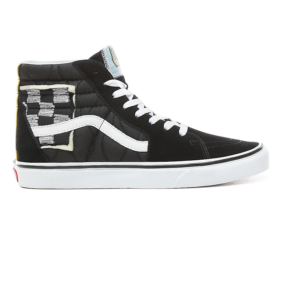 VANS Chaussures Mixed Quilting Sk8-hi ((mixed Quilting) Black/true White) Femme Noir, Taille 34.5