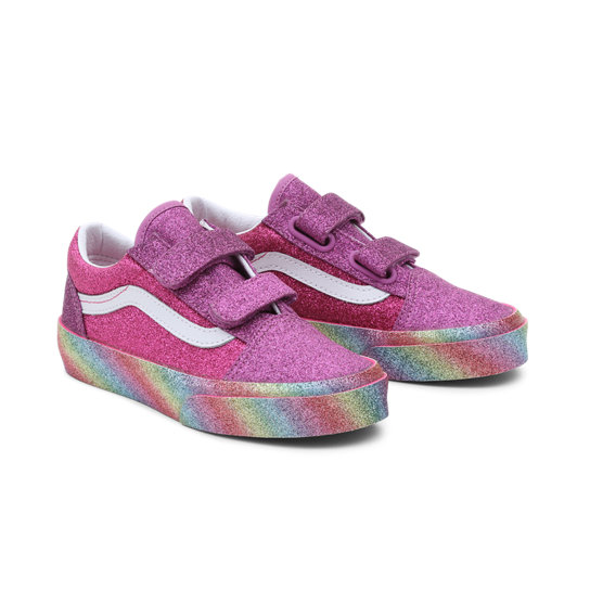 Zapatillas con cierre adherente Glitter Rainglow Old Skool de niños (4-8 años) | Vans