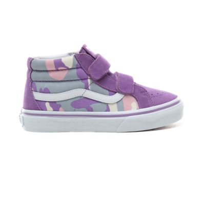 Kids Pastel Camo Sk8-Mid Reissue V Shoes (4-8 years) | Purple | Vans