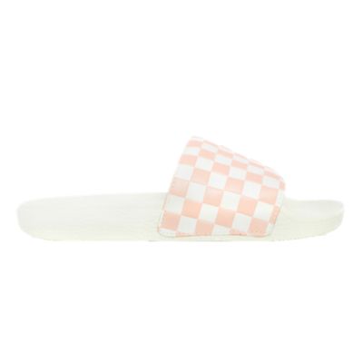 Checkerboard Slide-On Sandals White | Vans