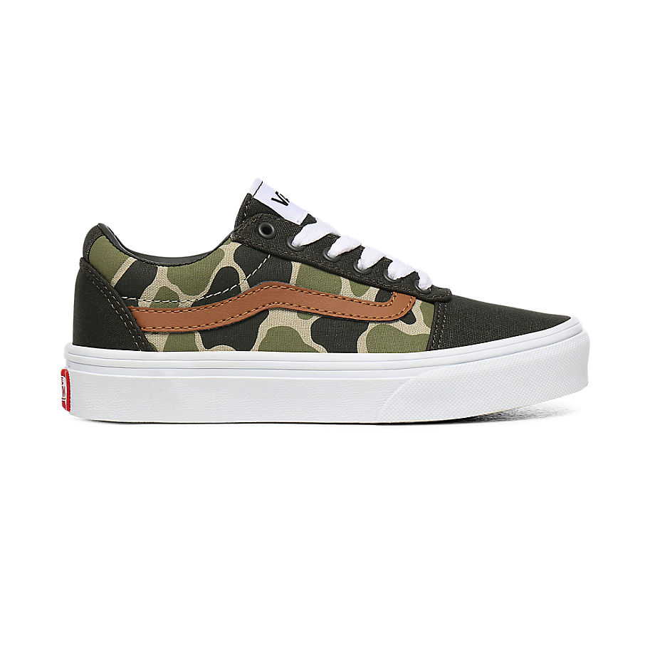 VANS Chaussures Frog Camo Ward Junior (4-8 Ans) ((frog Camo) Forest Night/white) Enfant Vert, Taille