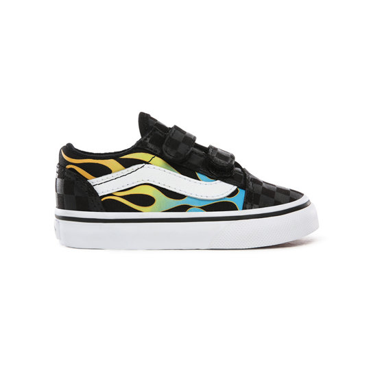 Toddler Glow Flame Old Skool V Shoes (14 years) Black