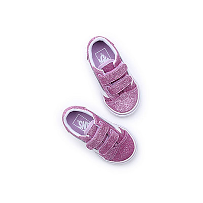 Kleinkinder Glitter Old Skool Schuhe mit Klettverschluss (1-4 Jahre)