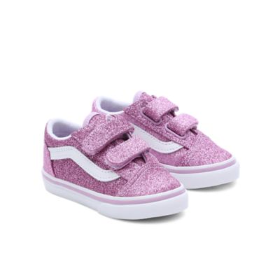 Vans Toddler Old Skool V Glitter Shoe(lilac)