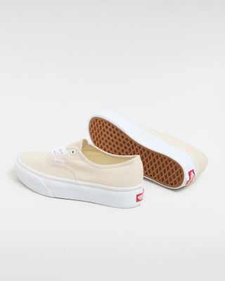 Authentic Platform Shoes Beige Vans