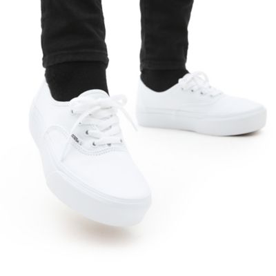 White best sale platform vans