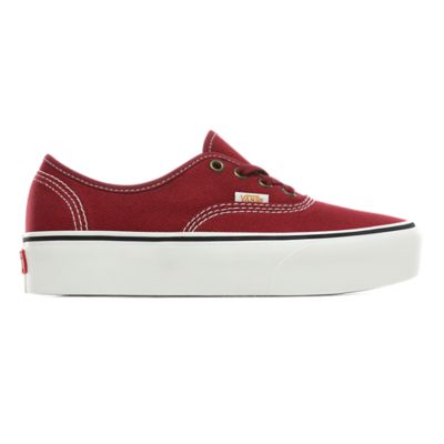 vans red platform shoes