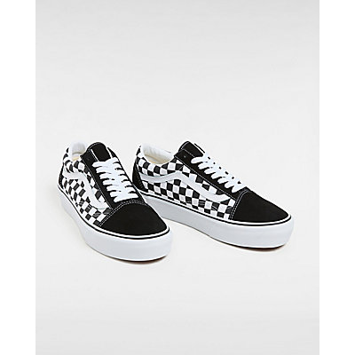shoes Vans Old Skool Platform - Checkerboard/Black/True White